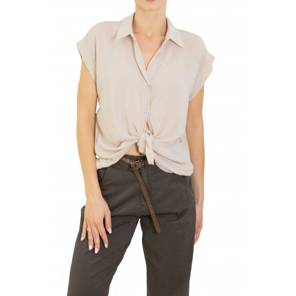 Camicia tinta unita mezza manica 